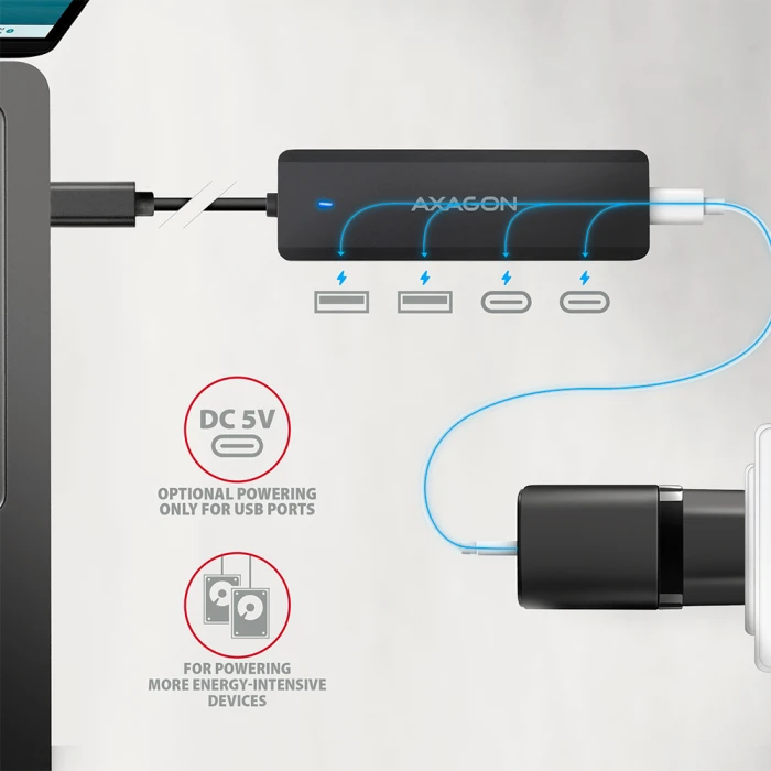 AXAGON HUE-C2C 4 x USB 5Gbps