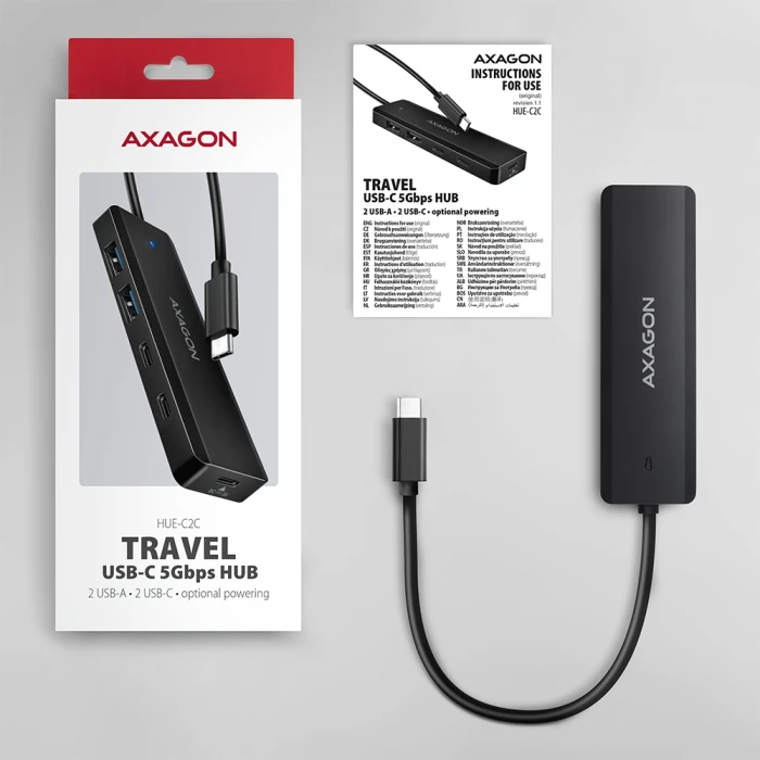 AXAGON HUE-C2C 4 x USB 5Gbps