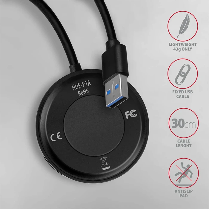 AXAGON HUE-P1A SuperSpeed USB hub