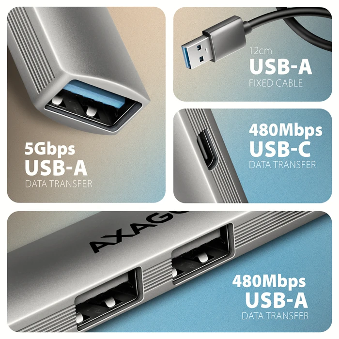 AXAGON HUE-STA 4 x USB