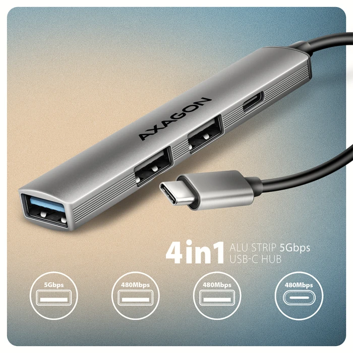 AXAGON HUE-STC 4 x USB
