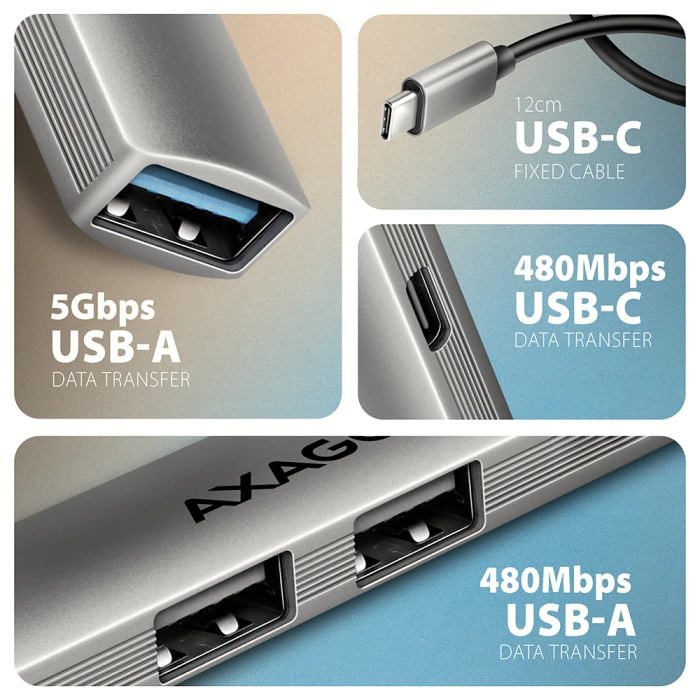 AXAGON HUE-STC 4 x USB