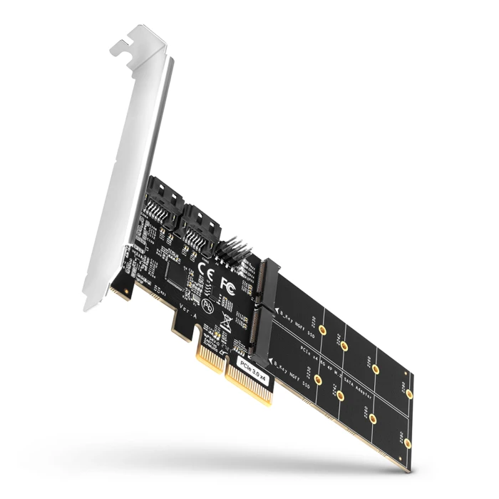 AXAGON PCES-SA4M2 2xSATA + 2xSATA M.2