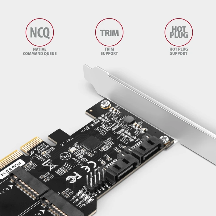 AXAGON PCES-SA4M2 2xSATA + 2xSATA M.2
