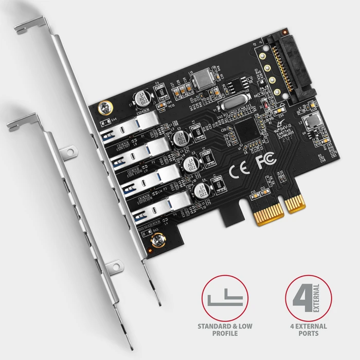 AXAGON PCEU-43RS PCIe 4 x USB 3.2 Gen 1