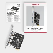 AXAGON PCIe controller 4 x USB-A 5Gbps
