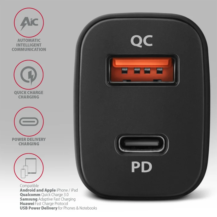 AXAGON PWC-PQ38 car charger 38W