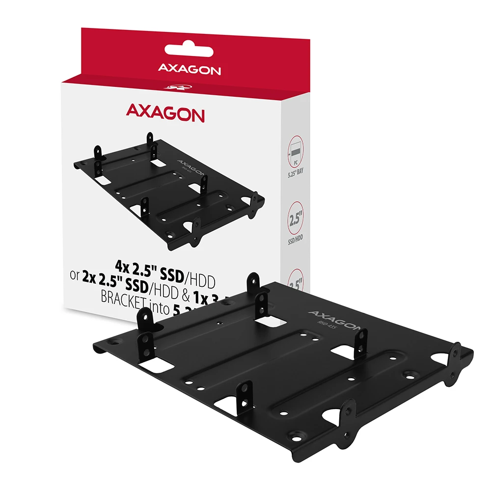 AXAGON RHD-435 5.25" to 4x 2.5" or 2x 2.5" + 1x 3.5"