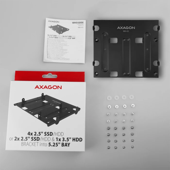 AXAGON RHD-435 5.25" to 4x 2.5" or 2x 2.5" + 1x 3.5"