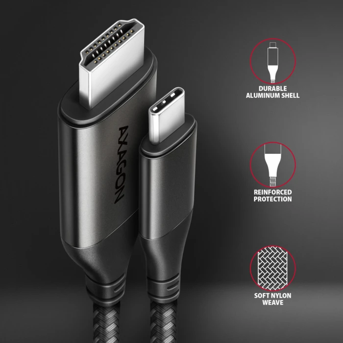AXAGON RVC-HI2MC USB-C > HDMI 2.0 1.8m