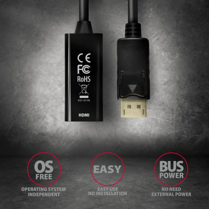 AXAGON RVD-HI14N DisplayPort > HDMI 1.4 4K/30Hz