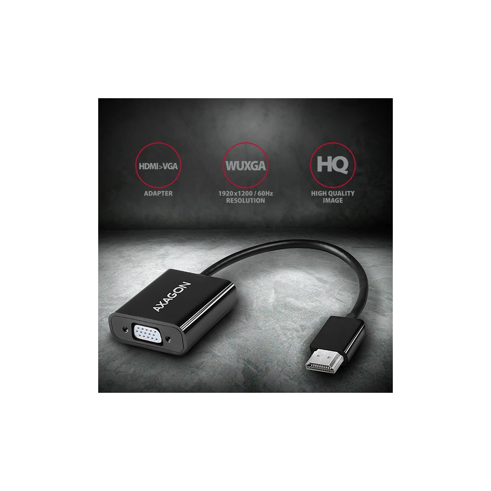 AXAGON RVH-VGAN HDMI M to VGA F Audio OUT