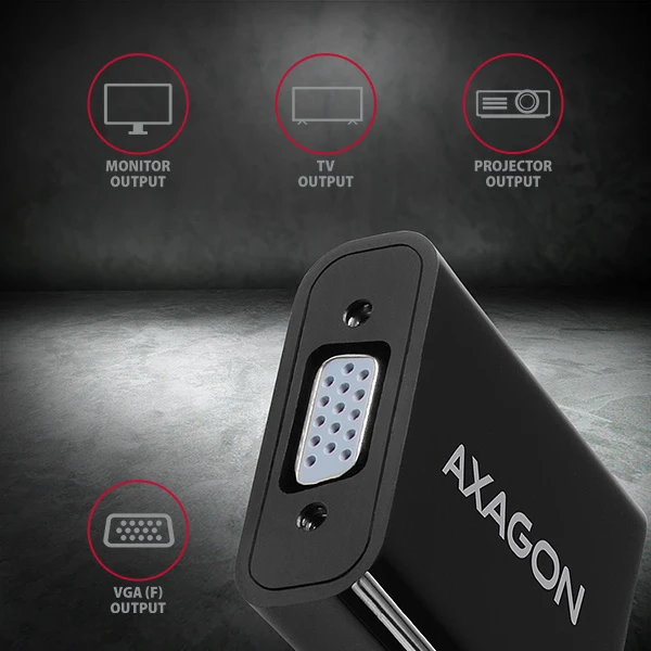 AXAGON RVH-VGAN HDMI > VGA Audio OUT