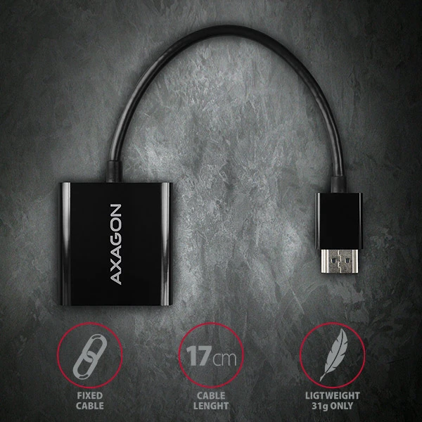AXAGON RVH-VGAN HDMI > VGA Audio OUT