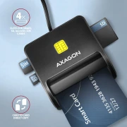 AXAGON Smart/ID card FlatReader