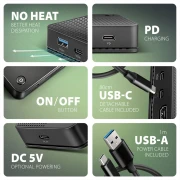 AXAGON USB4 40Gbps DUAL DISPLAY 12in1