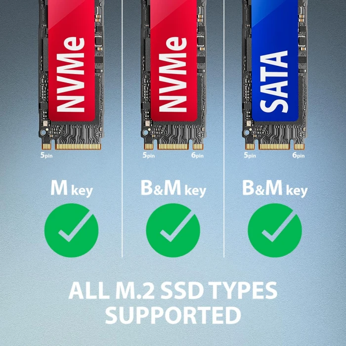 AXAGON USB-A 10Gbps > M.2 NVMe/SATA