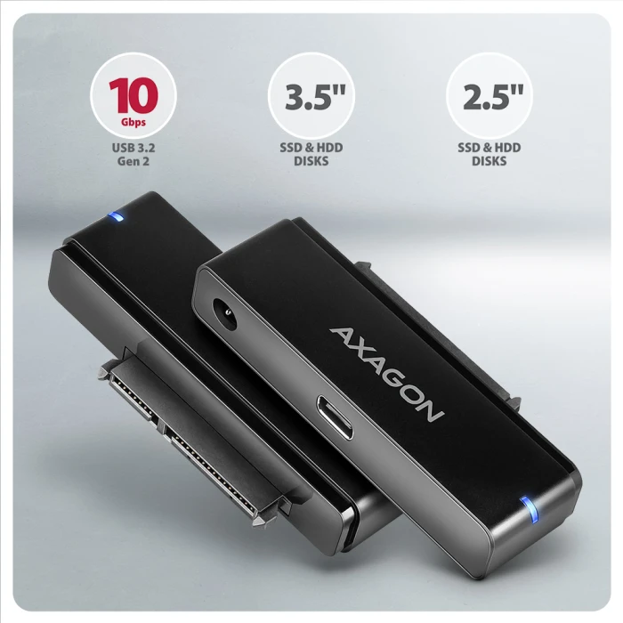 AXAGON USB-C 10Gbps > 2.5"/3.5" SSD/HDD