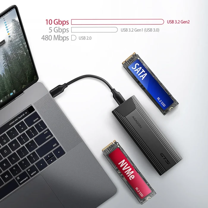 AXAGON USB-C 10Gbps M.2 NVMe