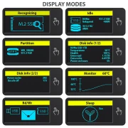 AXAGON USB-C 10Gbps > M.2 NVMe LCD
