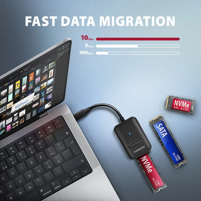 AXAGON USB-C 10Gbps > NVMe adapter