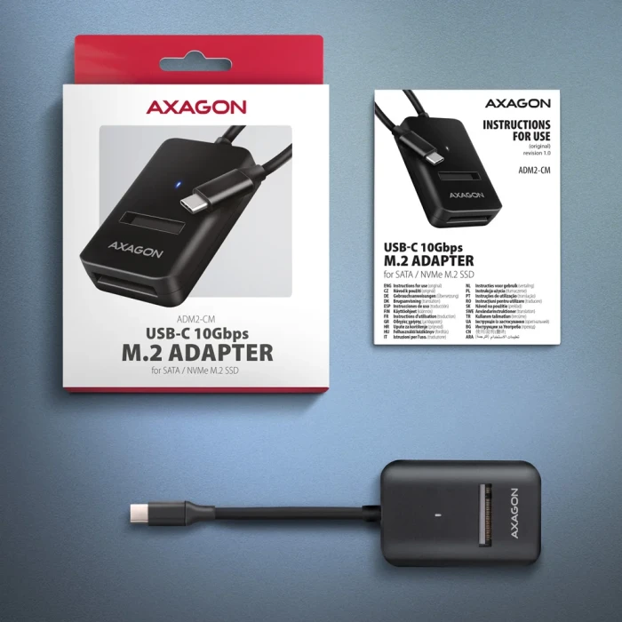 AXAGON USB-C 10Gbps > NVMe adapter