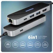 AXAGON USB-C 5Gbps 6in1 hub