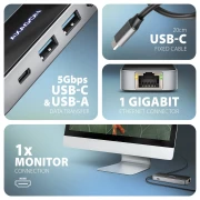 AXAGON USB-C 5Gbps 6in1 hub