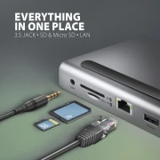 AXAGON USB-C TRIPLE 4K DISPLAY 11in1