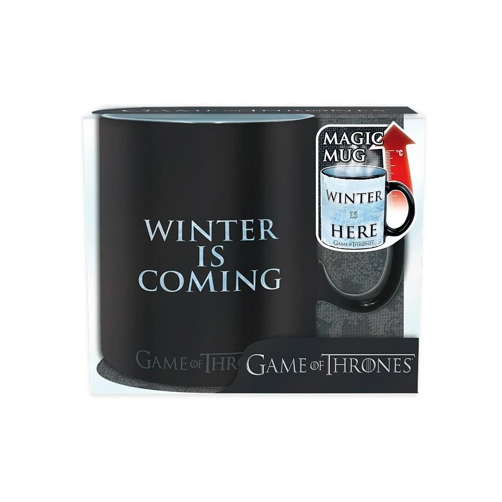 Чаша ABYSTYLE GAME OF THRONES Heat Change Mug Winter is here, Сменящ се цвят, King size, Черен