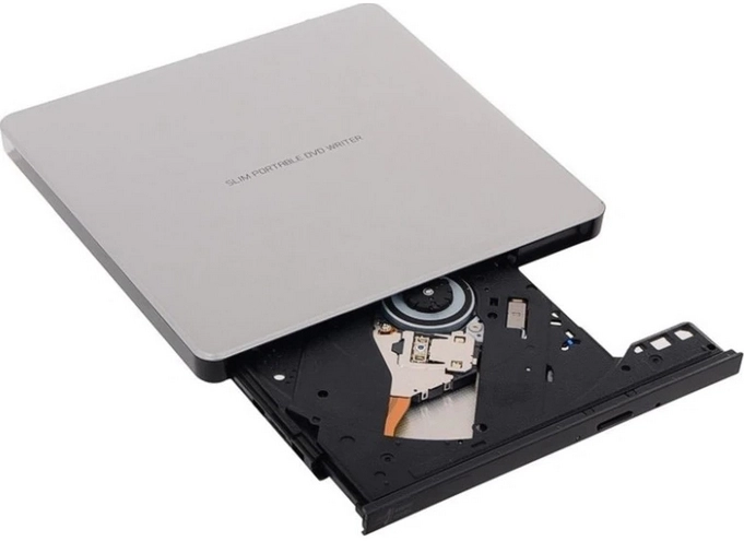 Външно DVD записващо устройство Slim, LG GP60NW60, USB 2.0, сребристо