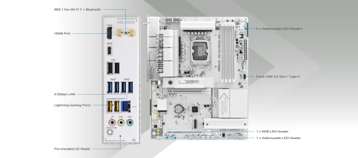 ASRock B860 Challenger WiFi White