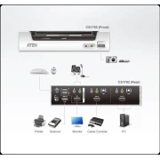 KVMP превключвател, ATEN CS1792, 2-портов, USB, HDMI, Audio