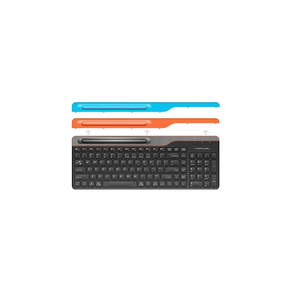 Безжична клавиатура A4tech FBK25, Bluetooth, 2.4G, стойка за телефон,кирилизирана, Черен