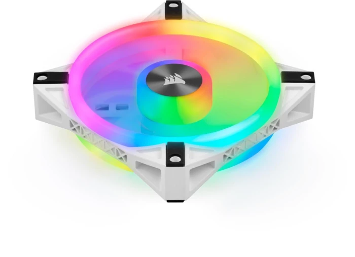 Corsair iCUE QL120 RGB PWM 3in1 контролер Lightning Node CORE Бял