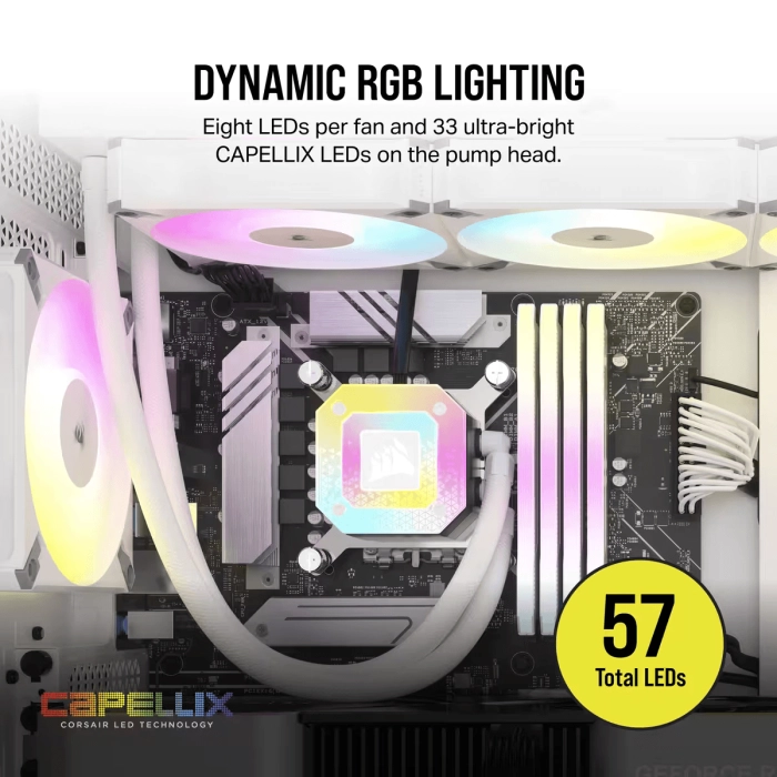 Corsair iCUE H150i ELITE CAPELLIX XT White 360mm