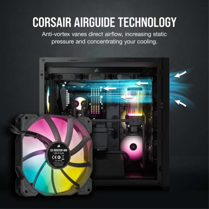 CORSAIR SP120 iCUE RGB ELITE Black