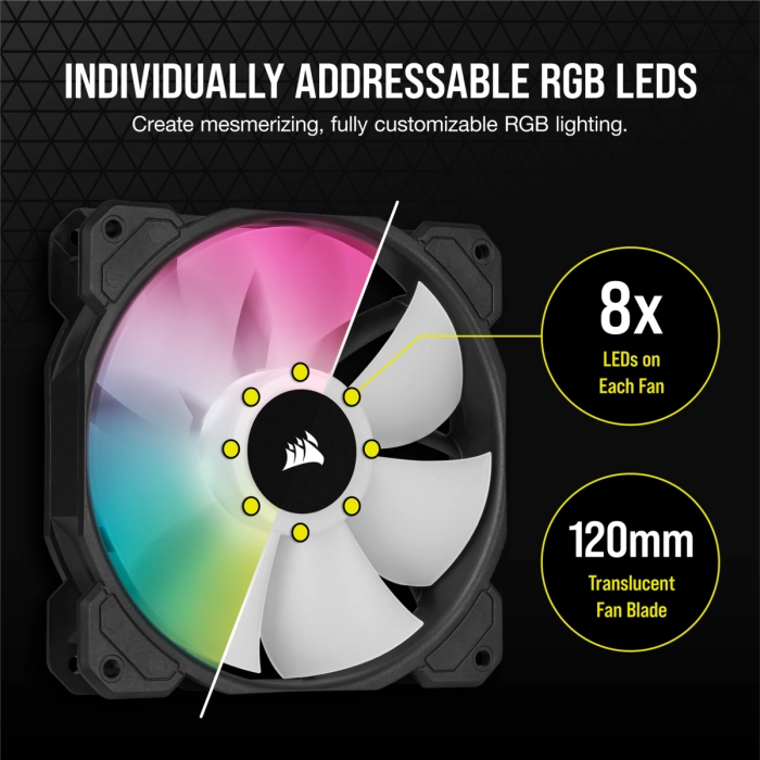 CORSAIR SP120 iCUE RGB ELITE Black