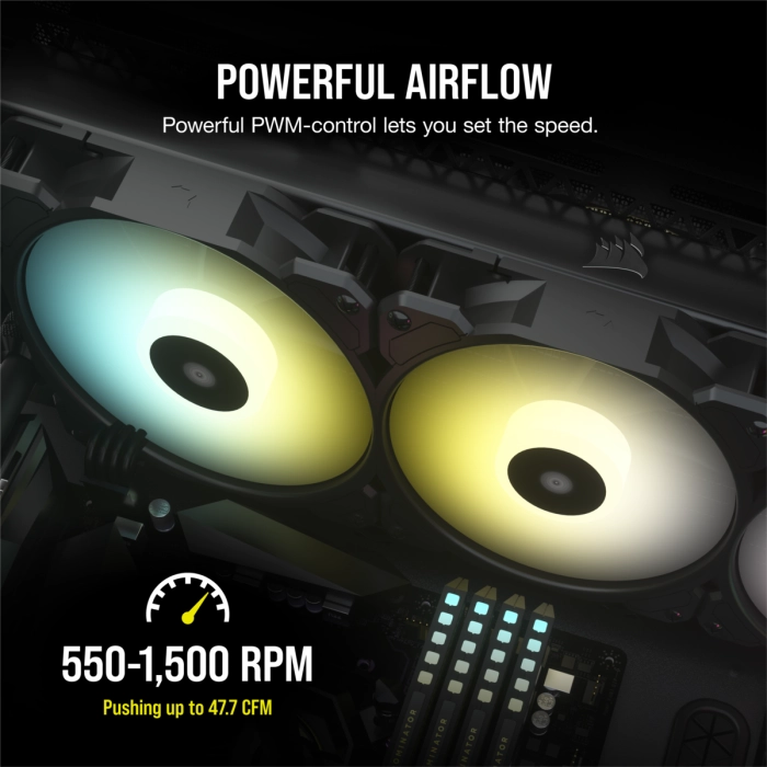 CORSAIR SP120 iCUE RGB ELITE Black