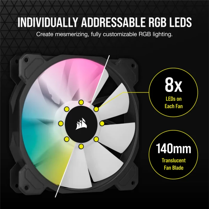 CORSAIR SP140 iCUE RGB ELITE Black