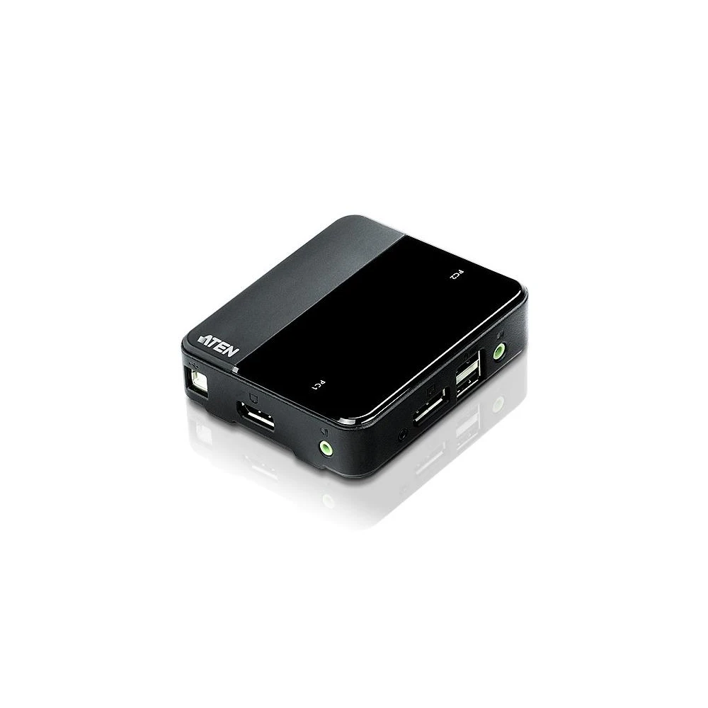 KVM превключвател ATEN CS782DP, 2-портов, USB, DisplayPort, Audio, 4K, Включени кабели