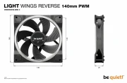 be quiet! LIGHT WINGS 140 Reverse Black