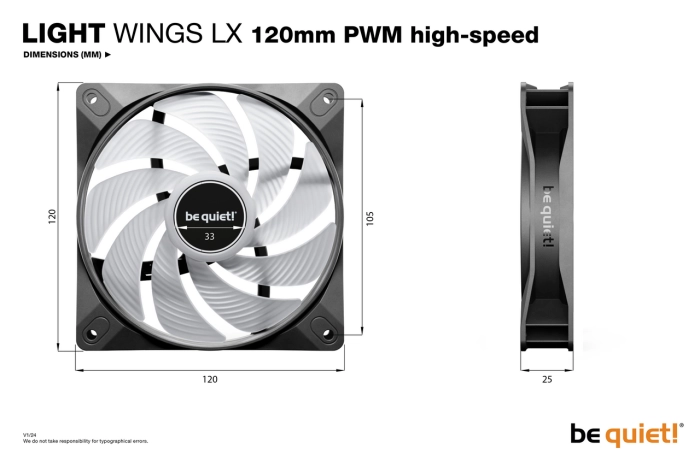 be quiet! LIGHT WINGS LX 120 PWM HS