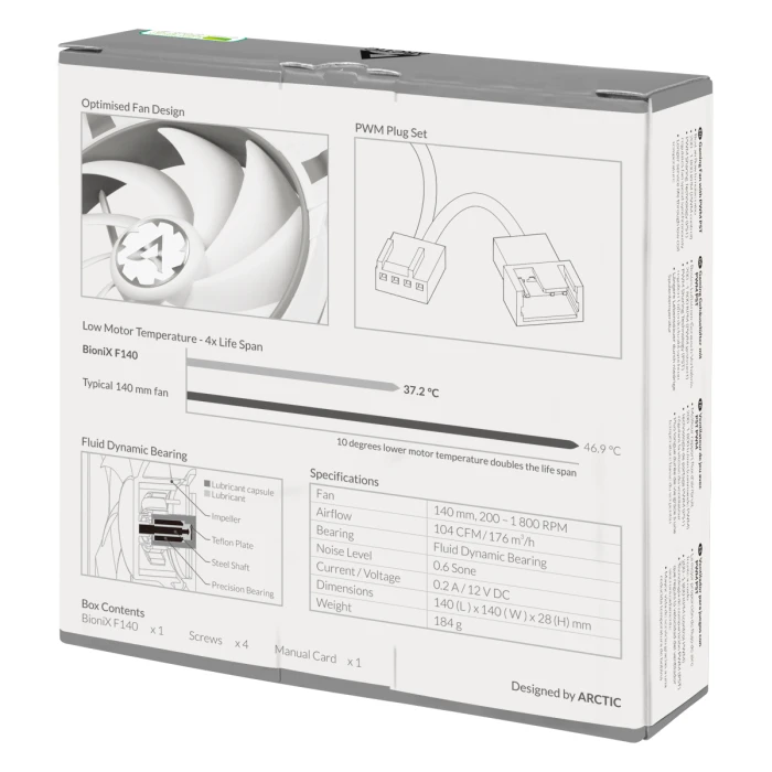 ARCTIC BioniX F140 Grey/White
