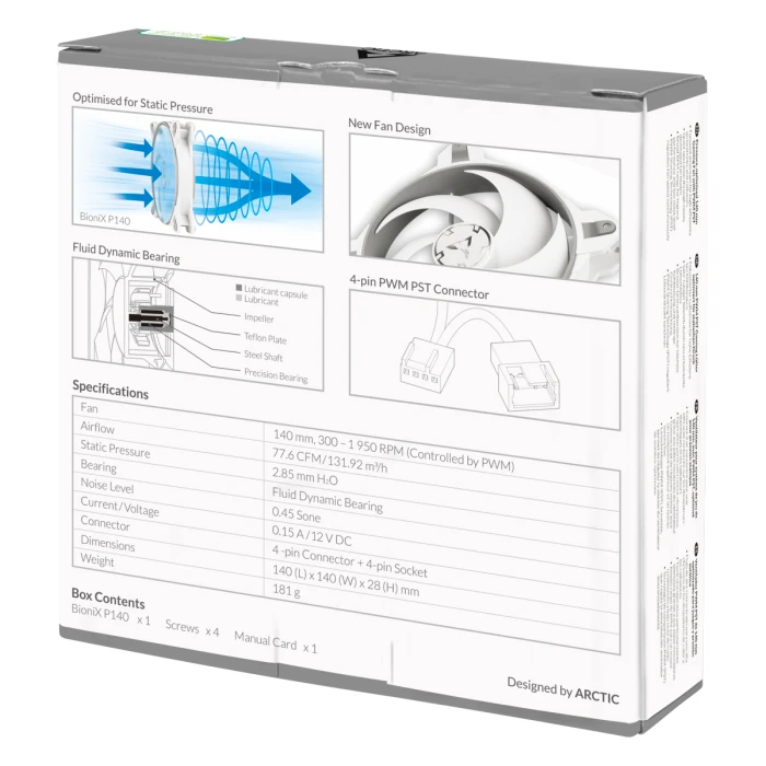 ARCTIC BioniX P140 Grey/White