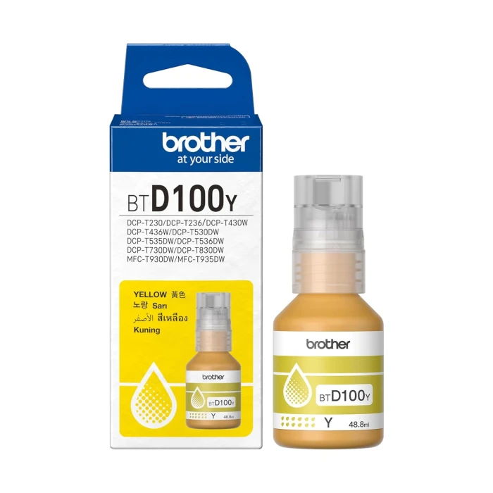 Brother BTD100Y Ink Bottle - Yellow