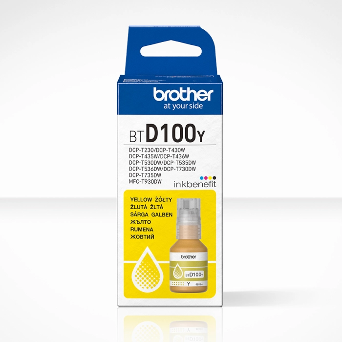 Brother BTD100Y Ink Bottle - Yellow