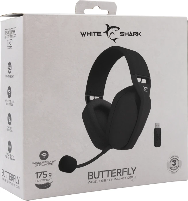 White Shark BUTTERFLY Wireless - Black