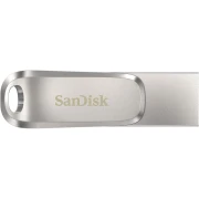 USB памет SanDisk Ultra Dual Drive Luxe, 64GB, USB 3.1 Gen 1, USB-C, Сребрист