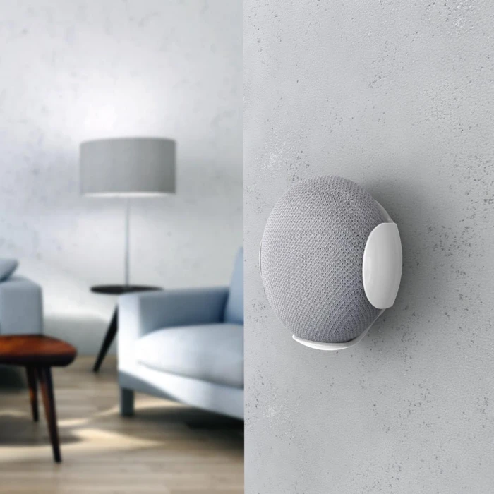 Стойка за стена за  Hama за Google Home/Nest mini, бял